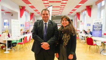 Le sous-prefet de Chateaudun, Aristide Ortiz et Astrid Lamiral, conseillère RH et emploi à la CCI