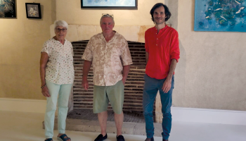 Mme Bordes maire adjointe, M. Hesloins conseiller municipal et M. Bâton 