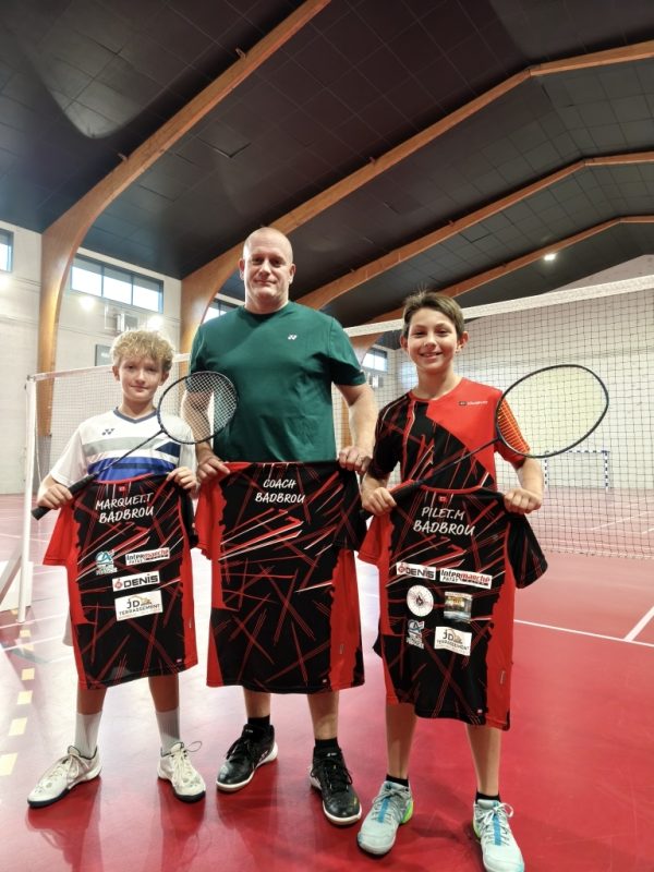 De gauche à droite : Timéo Marquet, Uldrick Morice et Maëlia Pilet. Ensemble vers le badminton de haut niveau.